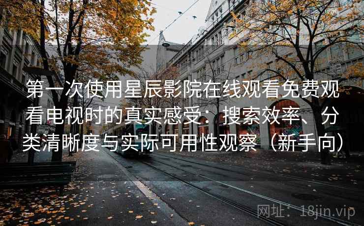第一次使用星辰影院在线观看免费观看电视时的真实感受：搜索效率、分类清晰度与实际可用性观察（新手向）