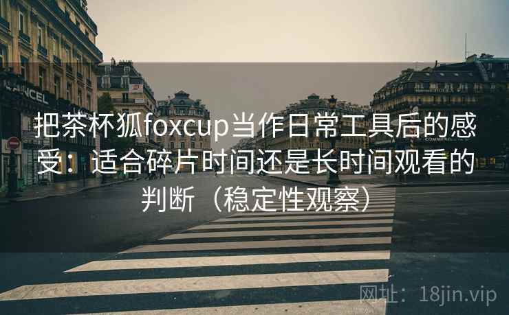 把茶杯狐foxcup当作日常工具后的感受：适合碎片时间还是长时间观看的判断（稳定性观察）