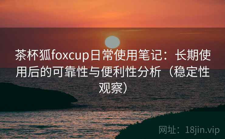 茶杯狐foxcup日常使用笔记：长期使用后的可靠性与便利性分析（稳定性观察）