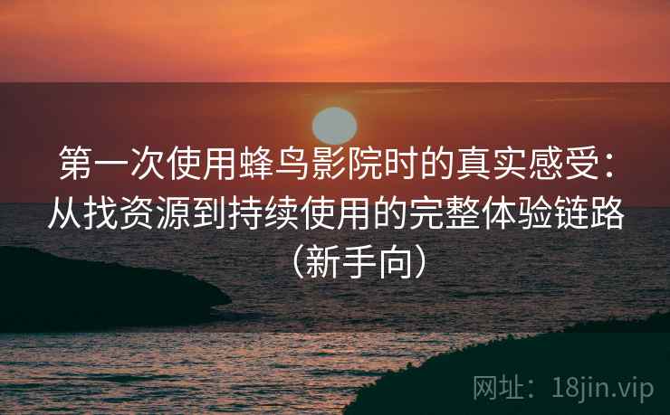 第一次使用蜂鸟影院时的真实感受：从找资源到持续使用的完整体验链路（新手向）
