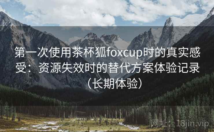 第一次使用茶杯狐foxcup时的真实感受：资源失效时的替代方案体验记录（长期体验）