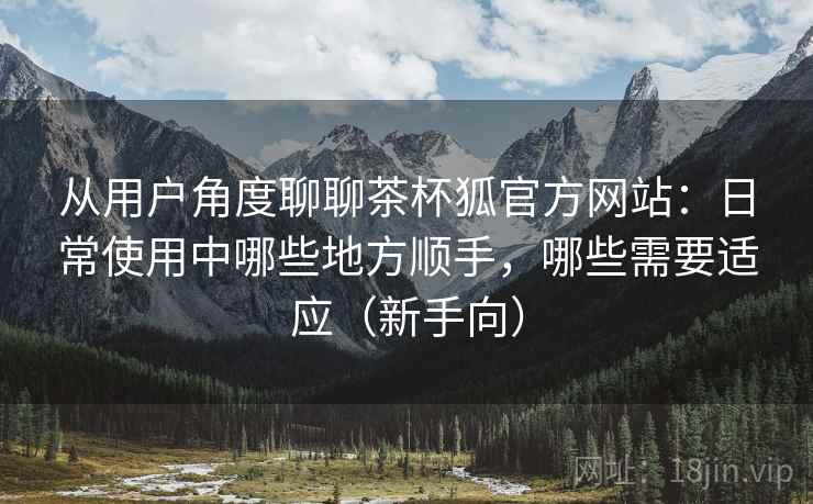 从用户角度聊聊茶杯狐官方网站:日常使用中哪些地方顺手,哪些需要适应(新手向) 从用户角度聊聊茶杯狐官方网站:日常使用中哪些地方顺手,哪些需要适应(新手向)