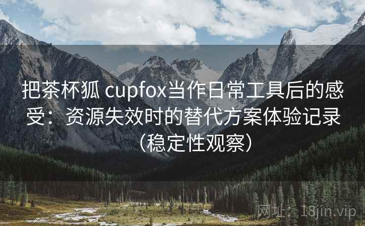 把茶杯狐 cupfox当作日常工具后的感受:资源失效时的替代方案体验记录(稳定性观察) 把茶杯狐 cupfox当作日常工具后的感受:资源失效时的替代方案体验记录(稳定性观察)
