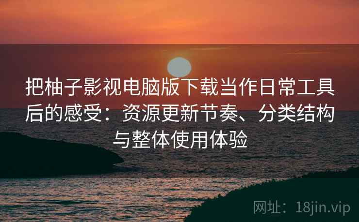 把柚子影视电脑版下载当作日常工具后的感受：资源更新节奏、分类结构与整体使用体验