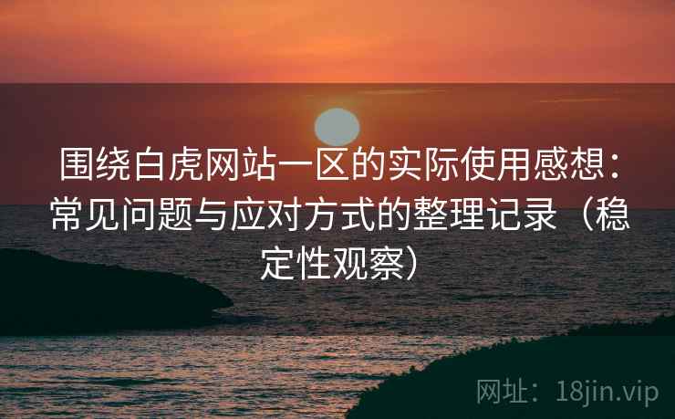 围绕白虎网站一区的实际使用感想：常见问题与应对方式的整理记录（稳定性观察）