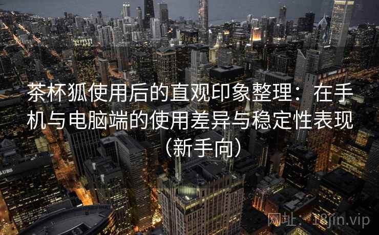 茶杯狐使用后的直观印象整理：在手机与电脑端的使用差异与稳定性表现（新手向）